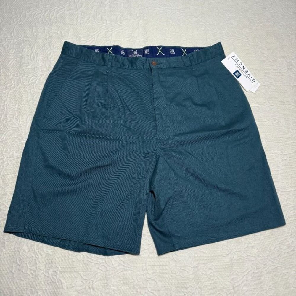 Vintage Givenchy Activewear Pleated Chino Shorts NWT Size 40